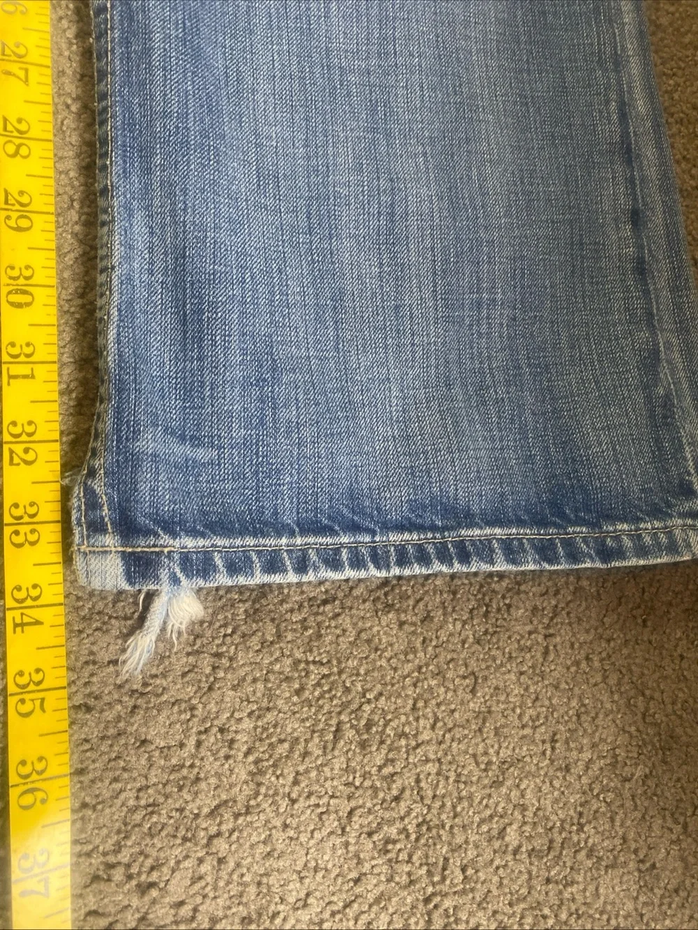 BKE Tyler Straight Jeans Mens 30x33 Long Blue Distressed Denim Low Rise